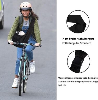 Сумка-кенгуру для цуценят до 7.5 кг, чорна: переноска для собак та котів з регульованим ремінцем