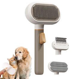 Щітка для догляду за тваринами Fellpflegebürste, 3 насадки: для котів та собак, для короткої та довгої шерсті, масажна, для дому та офісу