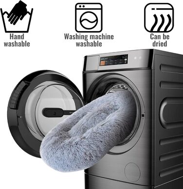 М'яке ліжко для собак та котів у вигляді подушки-пончика, 70 см, білий колір. Зручне, антиковзне, з довгого плюшу, для маленьких собак та котів. Ідеальне подарунок.