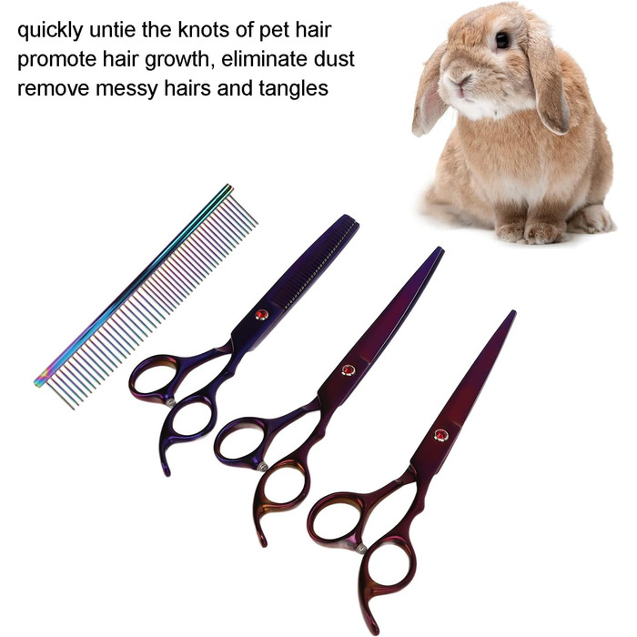 Професійний набір ножиць для грумінгу собак, 5 шт., 17.8 см, нержавіюча сталь