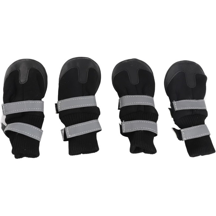 Чоботи для собак Zerodis чорного кольору (4 шт.) - водонепроникні, з антиковзаючою підошвою, теплі захисні чоботи для середніх та великих собак (XL, блакитний)