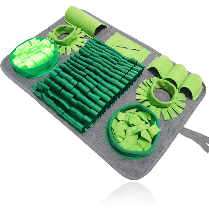 Килимок для собак HDOELGP Schnüffelteppich - інтерактивна іграшка-розвиваючий килимок для собак, зелений (44*66 см)