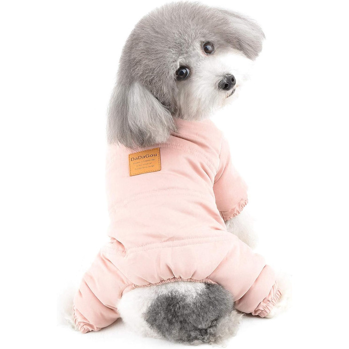 Зунеа: Теплий зимовий костюм для собак, флісова підкладка, теплий одяг для цуценят, рожевий XL