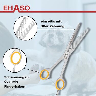 Моделююча ножиці EHASO, нержавіюча сталь, 17 см, 30 зубців