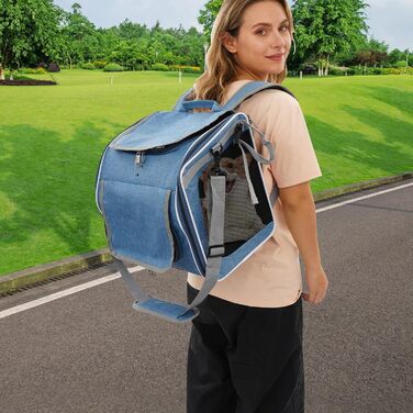 Корзина для собак на велосипед, 36x25x36 см, переноска для тварин, сумка-переноска з сітчастими вікнами, сумка для подорожей для котів та собак