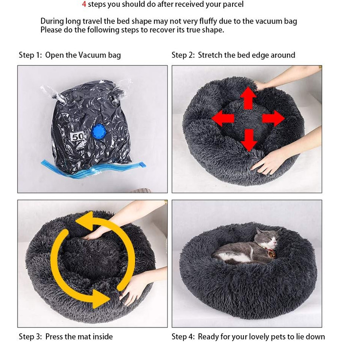 Ортопедичне ліжко для собак великих порід, Khaki, Ø 110 см. М'яке, зручне, з м'якою оббивкою, для дому, велике, миється