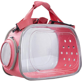Транспортна переноска для собак та котів PETCUTE, складна та миюча, для подорожей літаком (Рожевий)