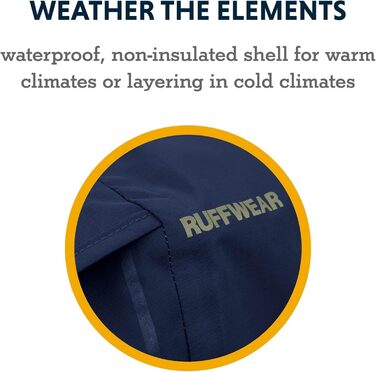 Водонепроникна дощовик Ruffwear Sun Shower для собак XS, легка всепогодна жовта куртка