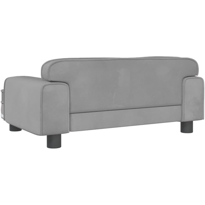 Крісло-ліжко для собак та котів, сірого кольору, 70x45x30 см, з м'якої тканини (велюру)