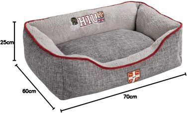 Диван-ліжко для собак HUNTER Hundesofa UNIVERSITY, сірий, розмір L (70 x 60 x 25 см)