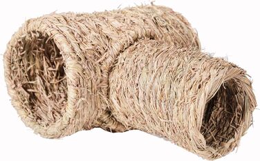 Тунель для гри дрібних тварин Dehner Abakus, сушене трав'яне покриття, 42x30x25 см