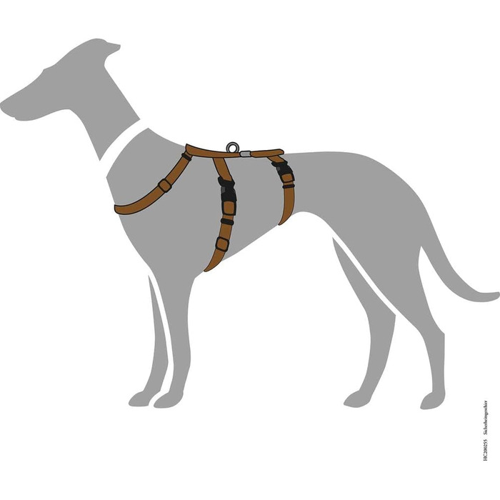 Шлейка безпеки HUNTER VARIO RAPID, паніка-шлейка з додатковим животом, анти-вислизання та регульована, також використовується як класична Y-подібна шлейка, легкі застібки-кліпси, колір: червоний, розмір: M-L червоний M-L