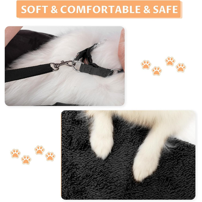 Складана сумка-переноска для собак і котів Petsfit, чорна, для маленьких порід, на плече