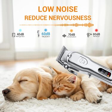 Машинка для стрижки собак та котів YAZ EKY Profi - професійна, 4 насадки, потужний мотор