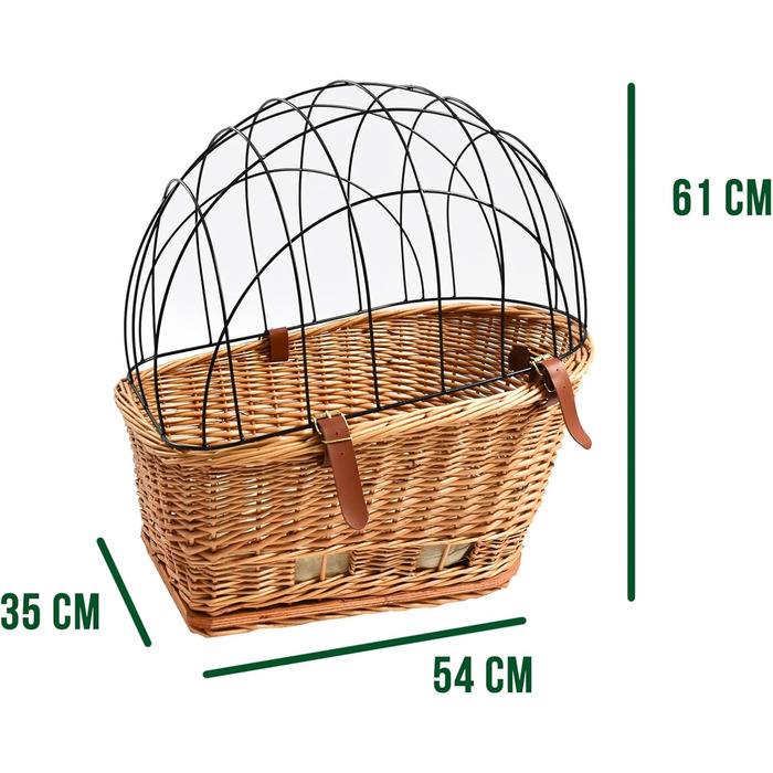 Плетенний кошик для велосипеда на багажник для собак та котів, кріплення на багажник
