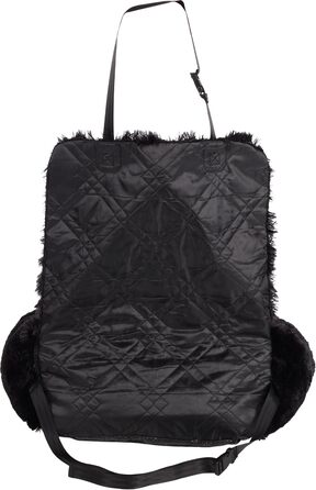 Автокрісло для собак Flamingo Krems чорного кольору, 60x50x20 см, знімні подушки, регульовані ремені та короткий поводок