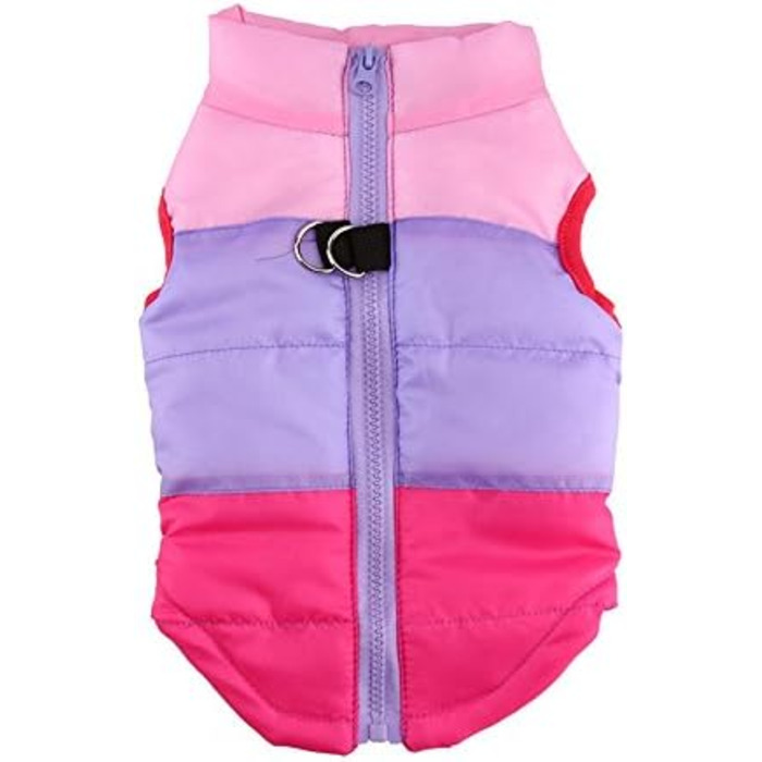 Зимовий теплий водонепроникний одяг для собак Idepet: куртка, пуловер, костюм для снігу. Розміри XS, S, M, L, M Rose