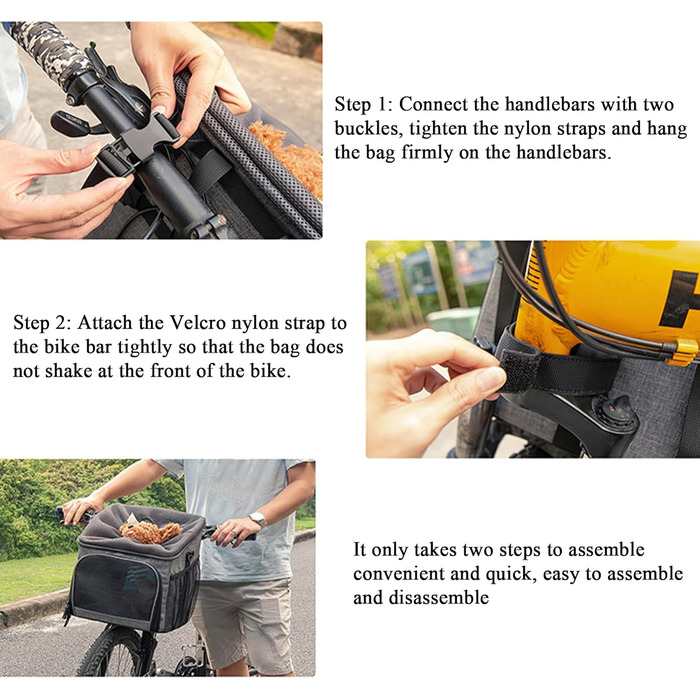 Корзина для собак Renopfect на велосипед - дихаюча, знімний чохол для прогулянок та кемпінгу