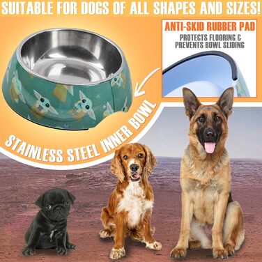 Набір іграшок та мисок для собак Disney Stitch: миска та іграшка для собак, подарунок (Зелений Бебі Йода)