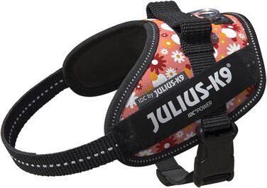 Шлейка Julius-K9 IDC Powergeschirr, XS/Mini-Mini, рожева з квітами