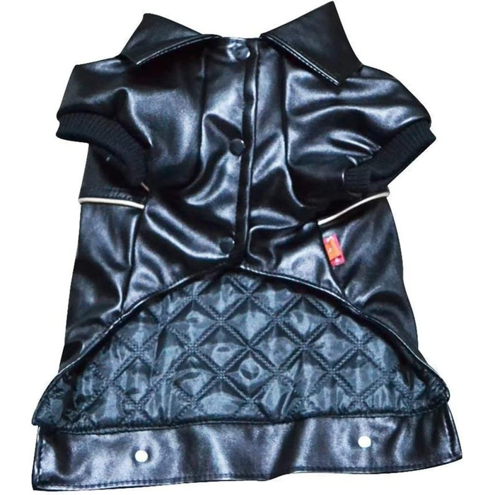 Зимовий теплий одяг для собак NIULA, мотоциклетна куртка з PU-шкіри, водонепроникна, розмір S