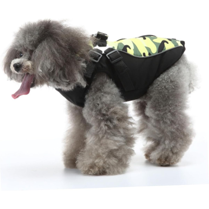 Зносостійкий одяг для цуценят з нагрудником та ремінцем на спину. Дихаючий костюм для собак з легкого матеріалу для маленьких собак. Портативний теплий одяг для собак на особливі випадки