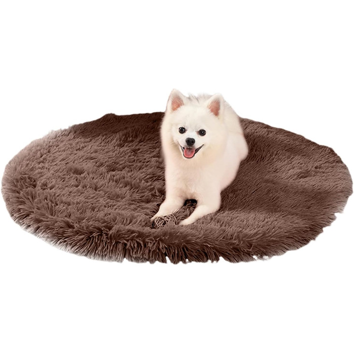 PETCUTE Лежанка для собак, м'яка та тепла, великі породи, велика (40x40 см, темно-коричневий)