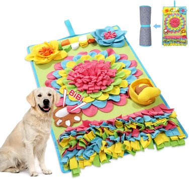 Килимок для собак Brifit для інтелектуальних ігор 78 x 48 см, іграшка-головоломка для малих та середніх собак, миється, тренувальний килимок, проти нудьги, стимулює інтелект