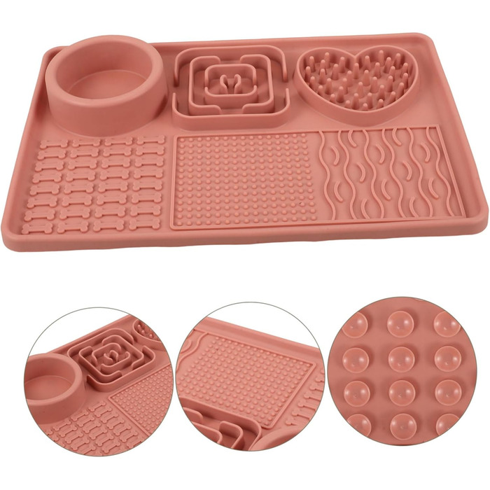 Килимок для собак та котів з присосками, повільне годування, силікон, килимок для тварин, проти швидкого поїдання