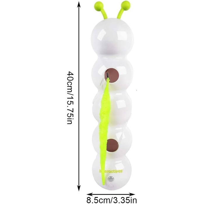Іграшка для котів Quixion Wuselwurm: інтерактивний черв'ячок з присоскою, для дому
