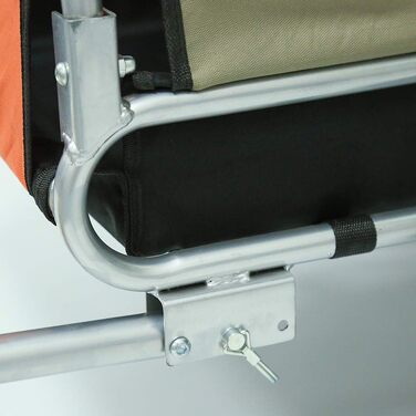 Причіп для собак до велосипеда, 2-в-1: причіп та візок для собак, складаний, для собак до 40 кг, 137x73x90 см (оранжевий)