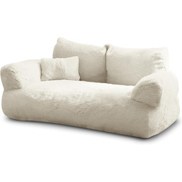 Кігтеточка-софа для котів та собак Noviclass Simba, 70x48 см, з міні-подушкою, знімний чохол (кремовий)