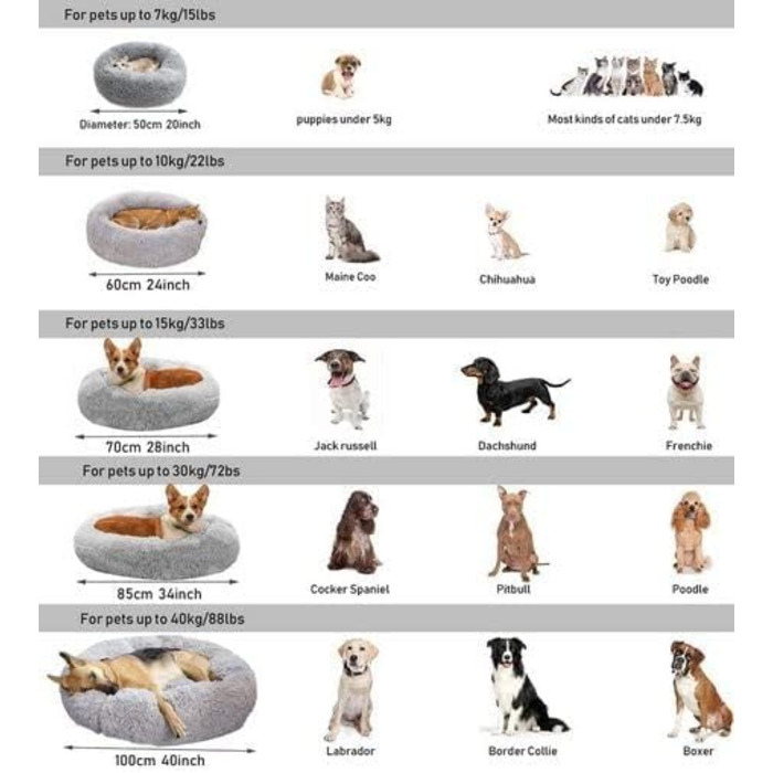 Килимок для котів та собак Caliyo, м'який, діаметр 60 см, сірий