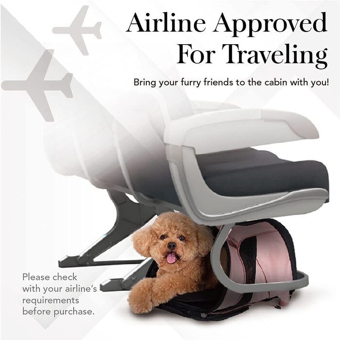 Haustier-Tragetasche Ibiyaya - Рюкзак-переноска для собак та котів (маленьких та середніх порід), дихаюча сітка, магнітні застібки, бічні кишені