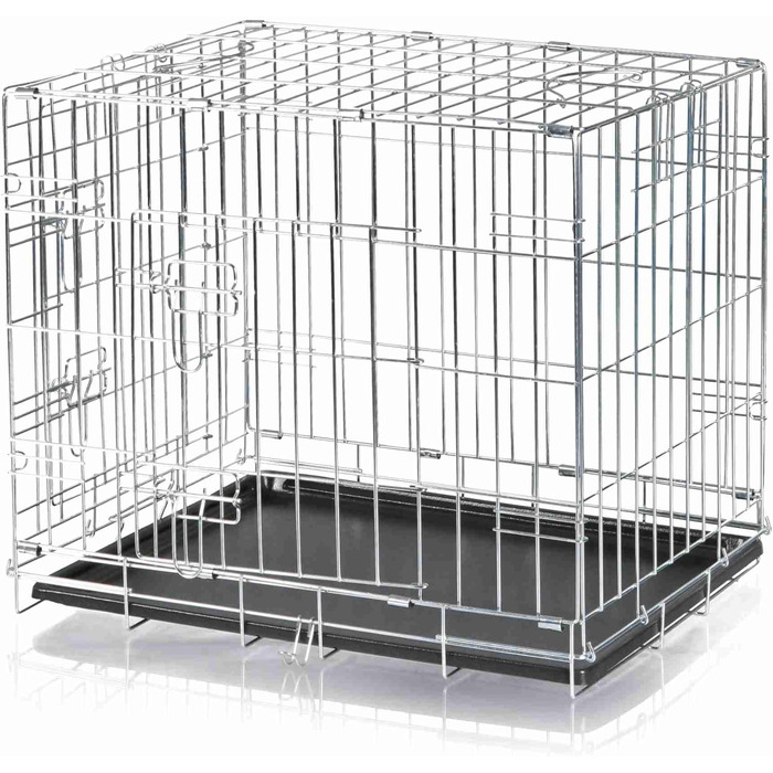 Клітка для собак TRIXIE Home S, 64x54x48 см, металева, складана, 2 двері, з піддоном