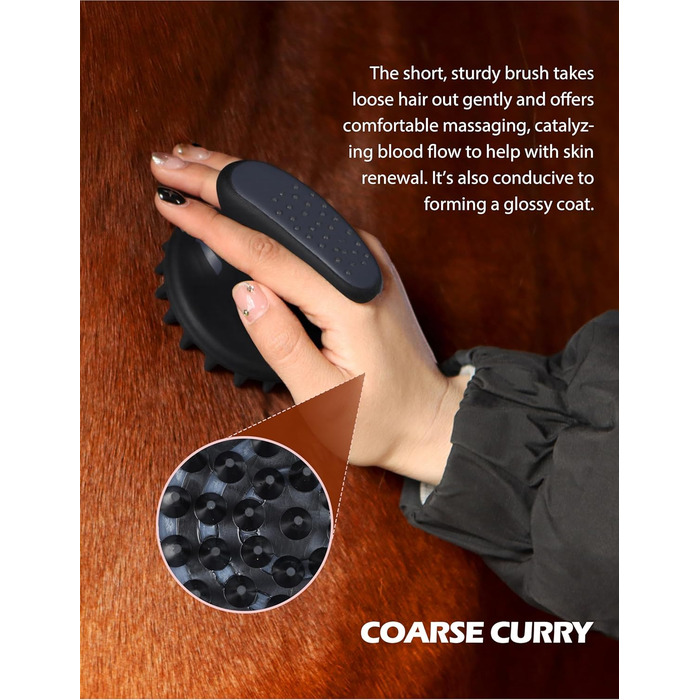 Набір для догляду за конем Harrison Howard, 9 предметів, блакитний (з сумкою)