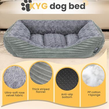 Ківш для собак великих порід, котячий лежак, миється, пухнастий, м'який та теплий, сірий, 90*68*19 см XL