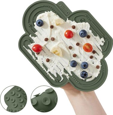 Лежак-іграшка для собак OHMO Schleckmatte, 2 шт. - милий дизайн кактуса, для заспокоєння та повільного годування, силікон, коралловий & вишневий (18x25.5 см)