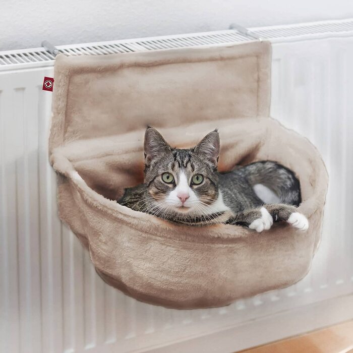 Канадський котячий мішок для лежання на радіаторі Beige CanadianCat з регульованими кріпленнями