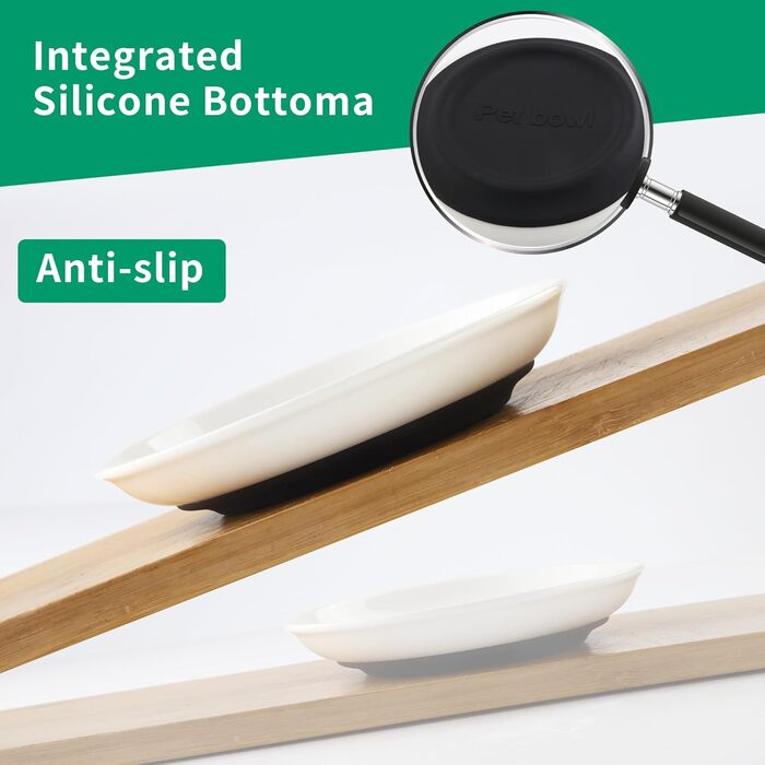 6 мисок для котів, керамічні миски для корму з неслизьким гумовим дном, діаметр 15 см, для котів та цуценят