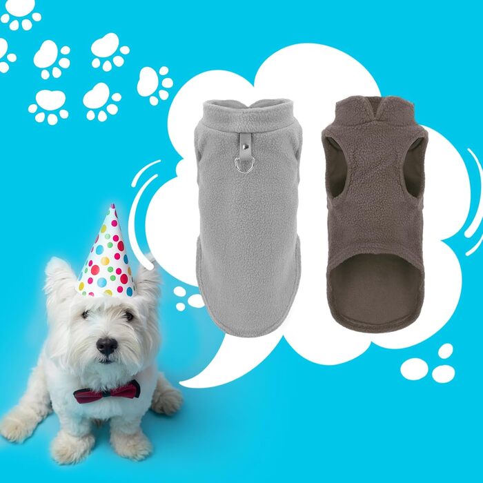 Теплий флісовий пуловер для собак та котів, зимова куртка для собак з повідком (аква+зелений, XL) (сірий+коричневий, M)