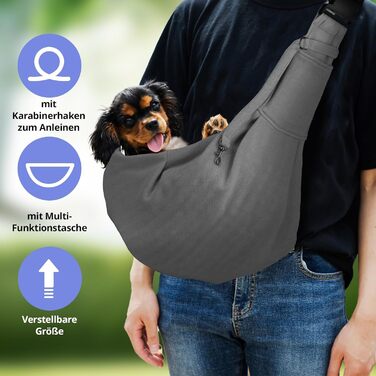 Сумка-переноска для собак та котів до 8 кг, сіра. Ідеальна для прогулянок