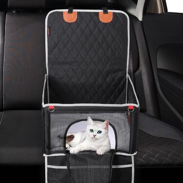 Автокрісло для собак - комфортне та дихаюче, для маленьких та середніх порід. Зручне, складне автокрісло для собак для заднього та переднього сидіння.