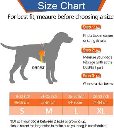 Надувна собача жилетка для плавання з ручкою та світловідбиваючими елементами, Orange (M)